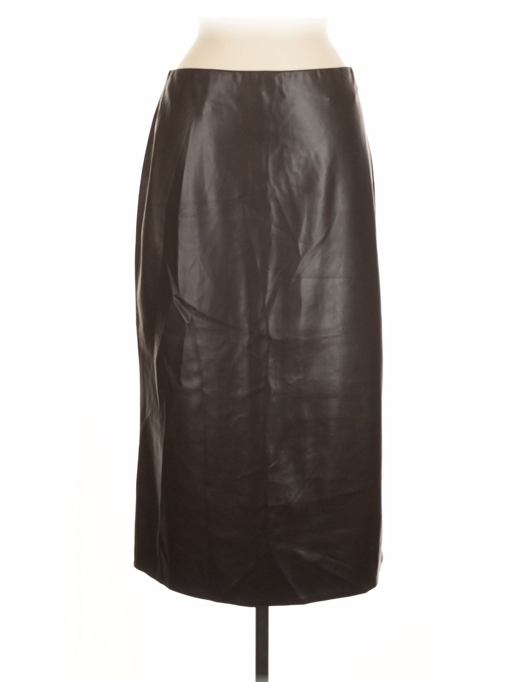 Lucy Paris “Cade” Faux Leather Midi Skirt Brown Sz M